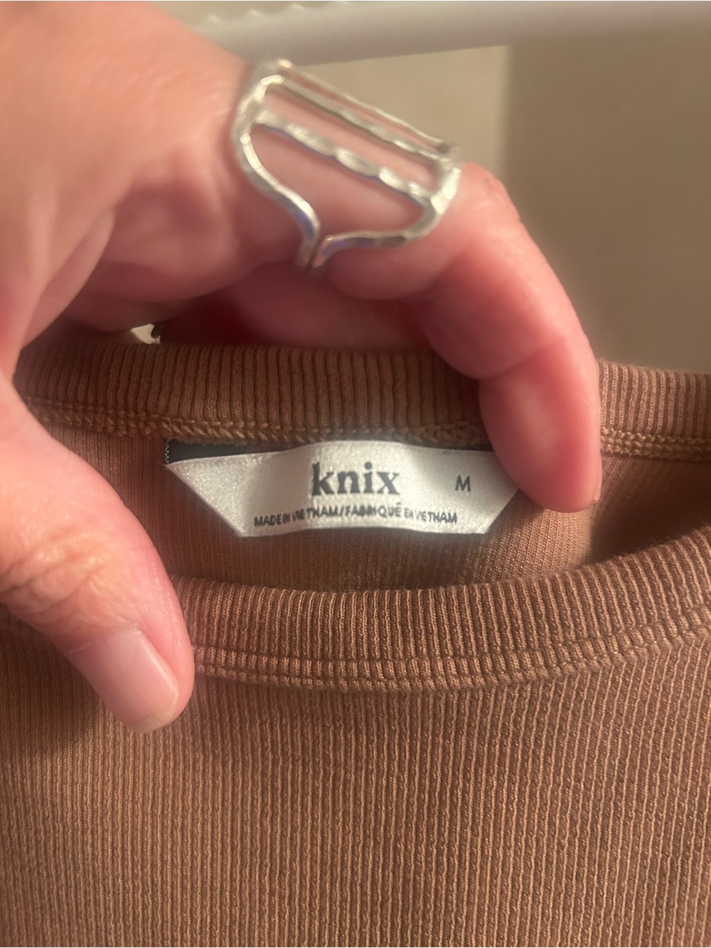 knix sculptRib cami in Warm Brown